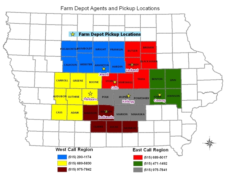 Farm Depot Agent Map